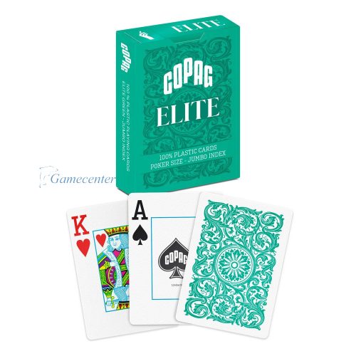 Karte Copag Elite Poker Jumbo index, 100% plastika, zelene