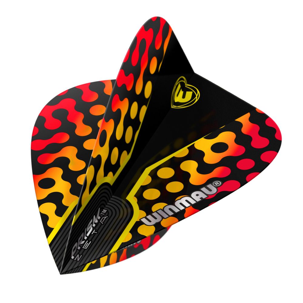 Pera za strelice Winmau Prism Zeta kite, žuto crvena - Slika 3