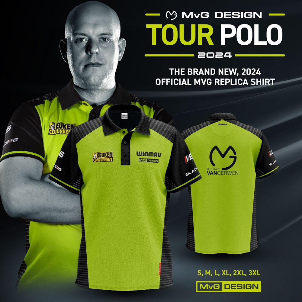 Turnirski dres Winmau MvG Tour, veličina L - Slika 4