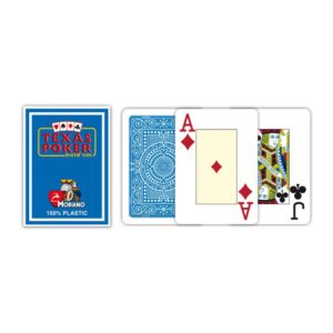 Poker karte Modiano TEXAS PK 2 Jumbo Index plave 100% plastične