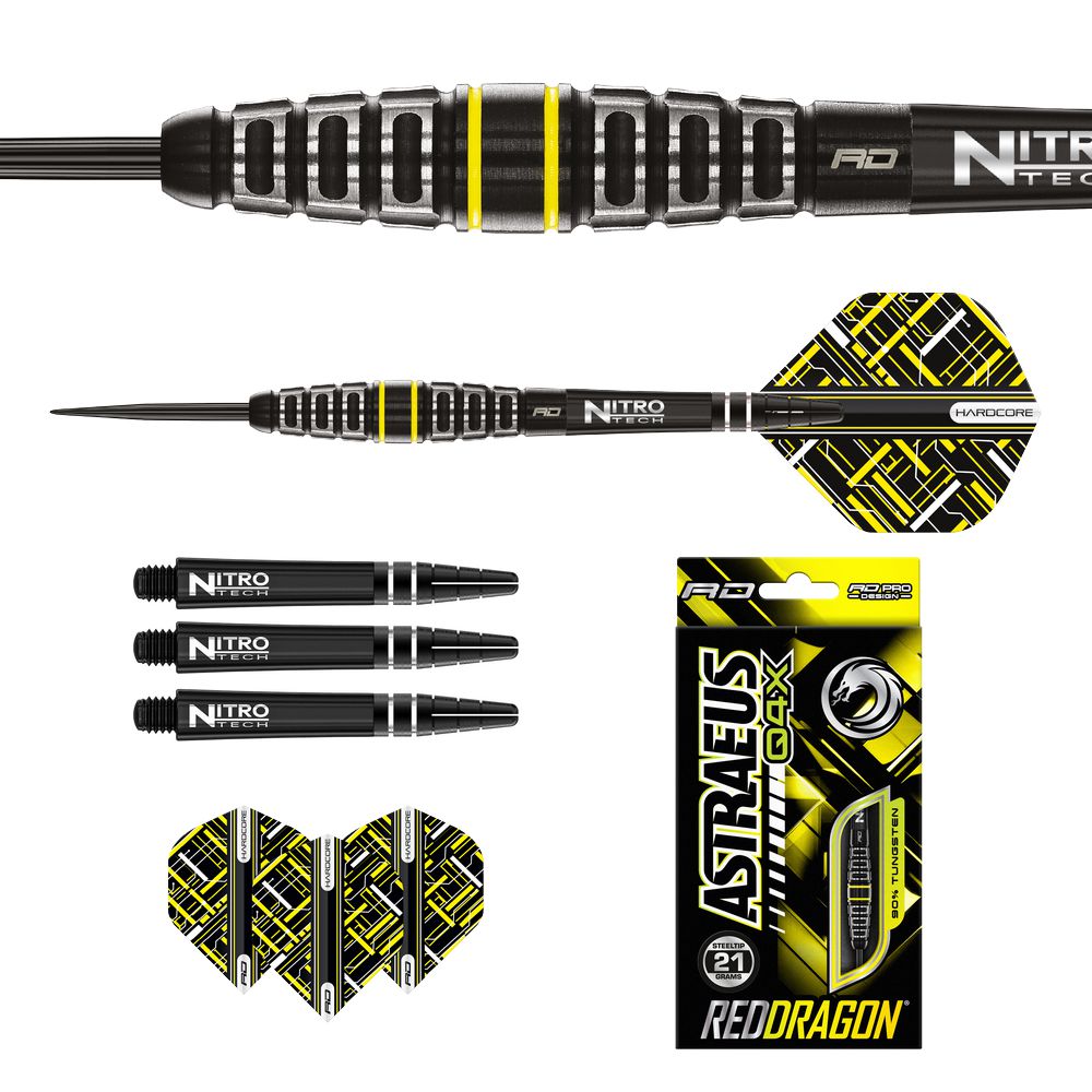 Pikado set strelica steel Red Dragon Astraeus Q4X Torpedo 21g, 90% wolfram - Slika 3