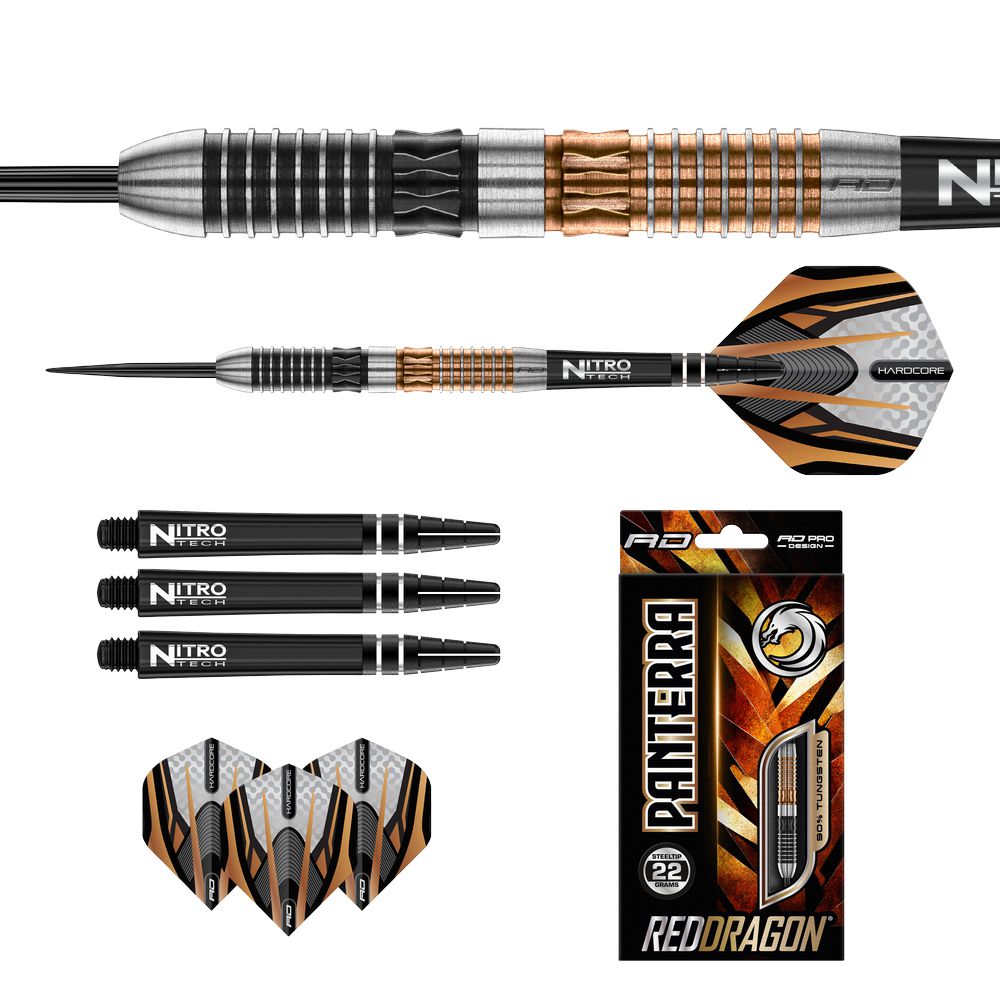 Pikado strelice steel Red Dragon Panterra 22g, 90% wolfram - Slika 3