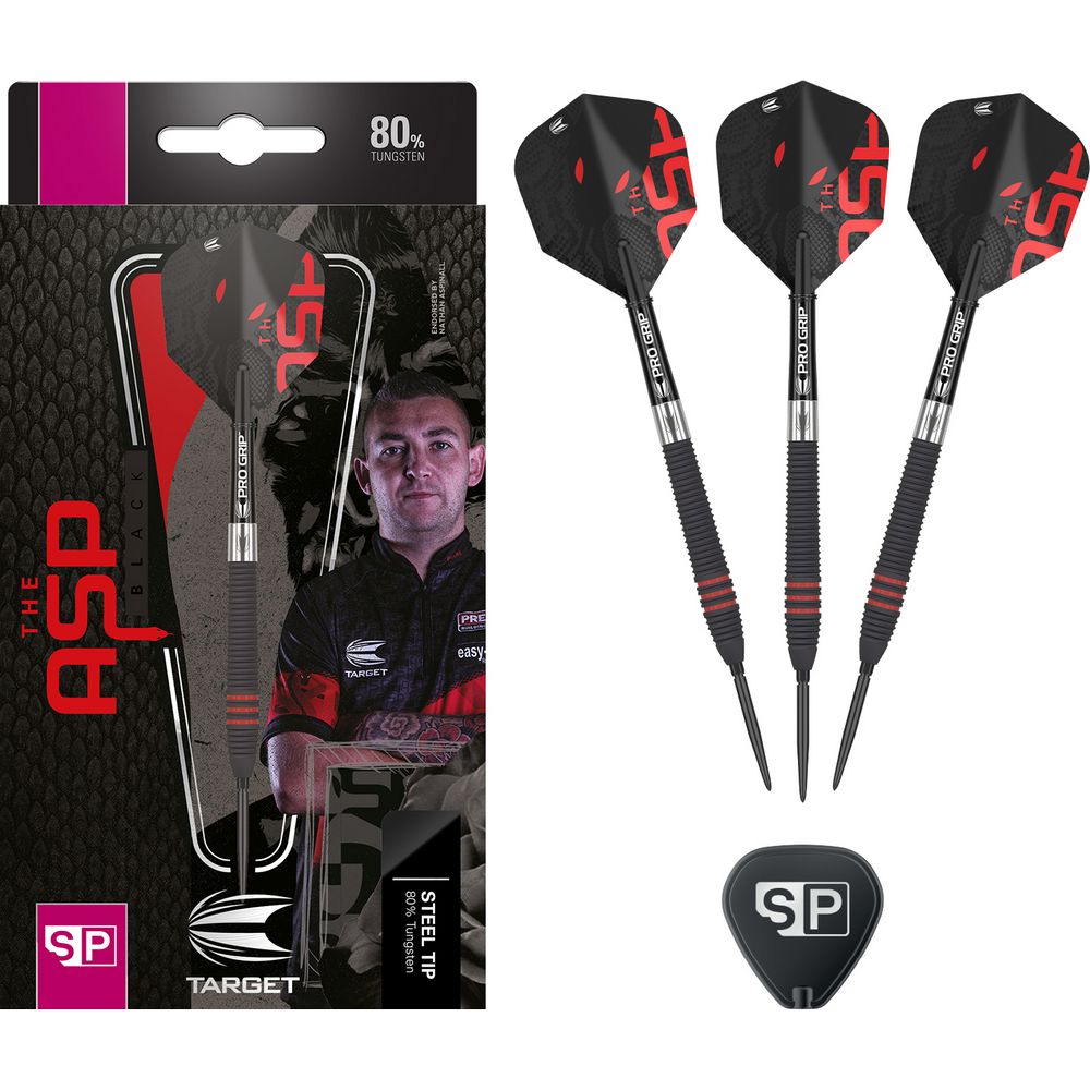 Set strelica TARGET steel Nathan Aspinall SP Black 24g 80% wolfram - Slika 3