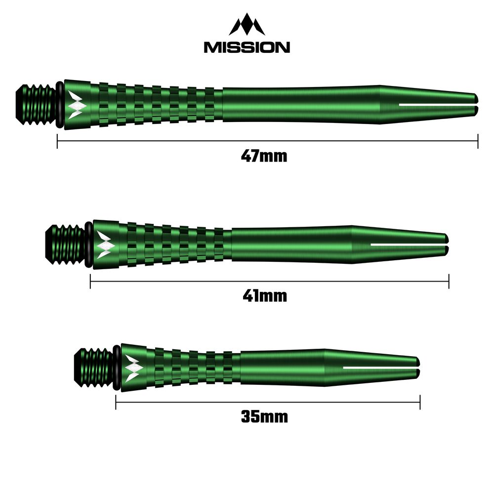 Tela za strelice Mission Atom13 aluminijumska, zelena, 35mm - Slika 3
