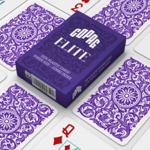 Karte Copag Elite Poker Jumbo index, 100% plastika, ljubičaste