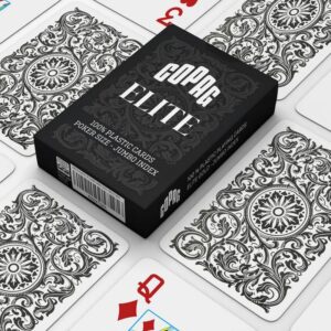 Karte Copag Elite Poker Jumbo index, 100% plastika, crne