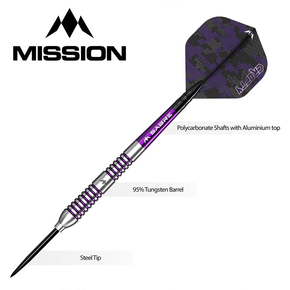 Set strelica steel Mission Joe Croft 23g, 95% wolfram - Slika 4