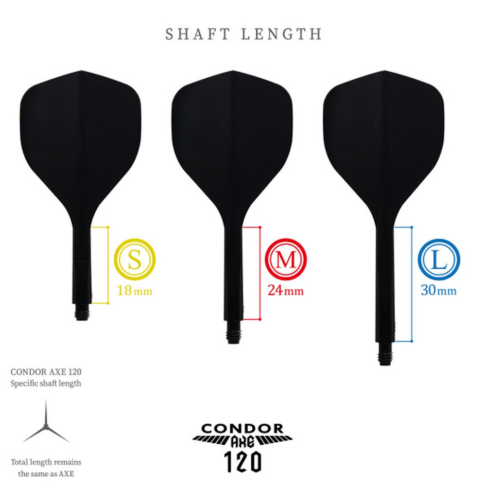 Pera za strelice Condor Axe 120 bela, small pero i short telo 18mm - Slika 2