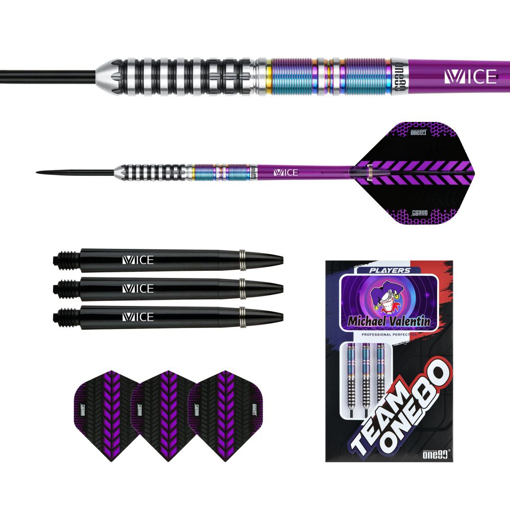 Set strelica steel One80 Michael Valentin 19g, 90% wolfram - Slika 3