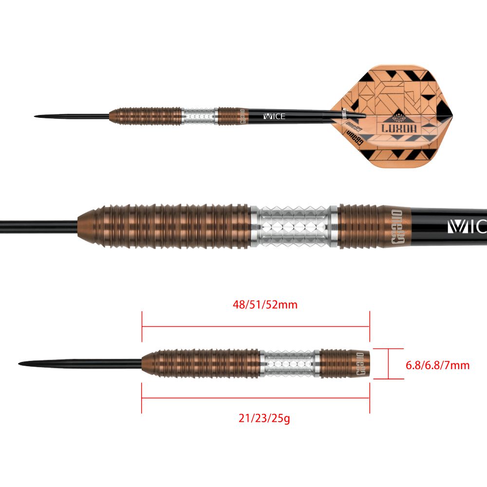 Set strelica steel One80 Luxor Zeta 25g, 90% wolfram - Slika 4