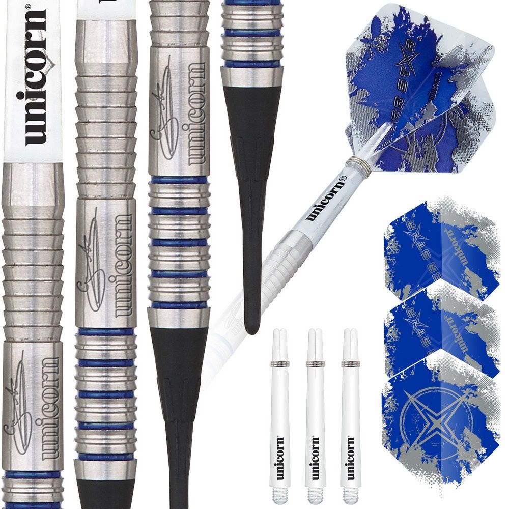 Pikado set strelica Unicorn soft SILVERSTAR Gary Anderson 19g, 80% wolfram - Slika 2