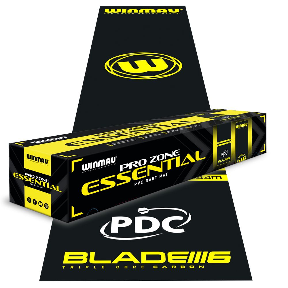 Pikado podmetač Winmau Pro Zone Essential PVC, crno-žuti - Slika 3
