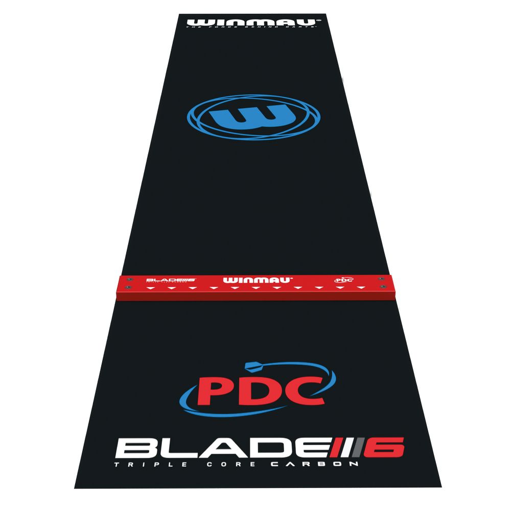 Pikado podmetač Winmau Zone Precision Pro PVC, crni Blade 6 sa integrisanom startnom linijom