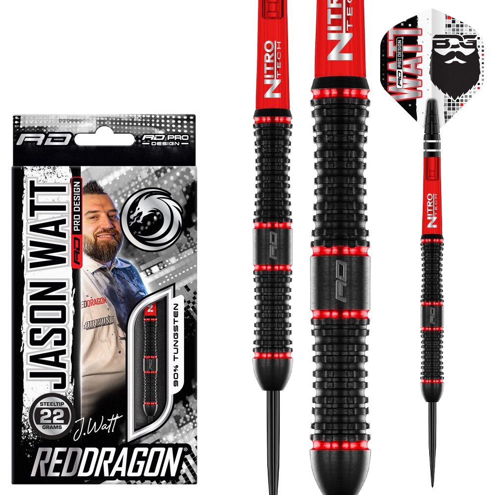 Set strelica steel Red Dragon Jason Watt 22g, 90% wolfram - Slika 2