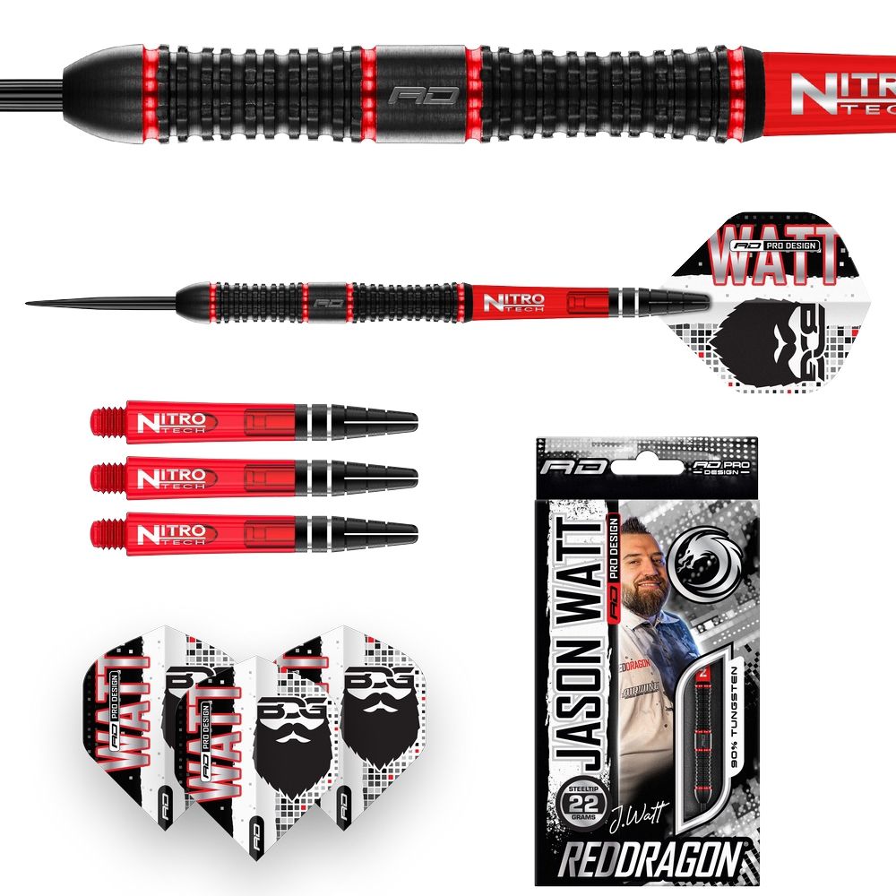 Set strelica steel Red Dragon Jason Watt 22g, 90% wolfram - Slika 3