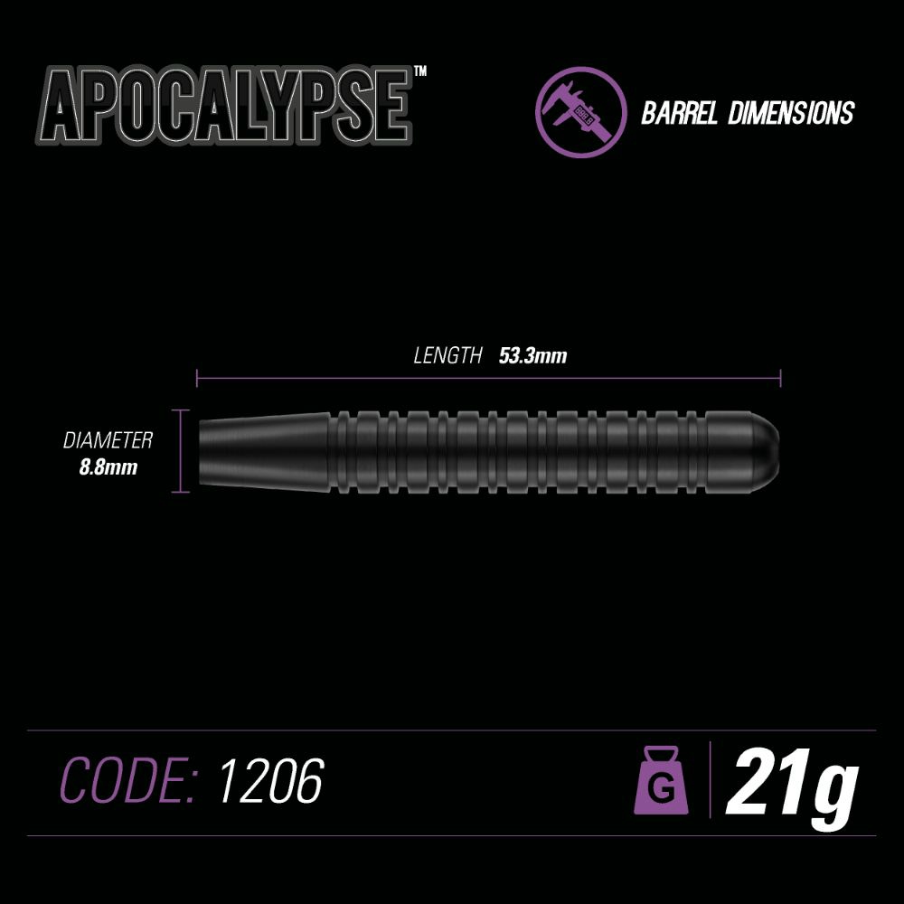 Pikado set strelica steel Winmau APOCALYPSE 21g - Slika 4