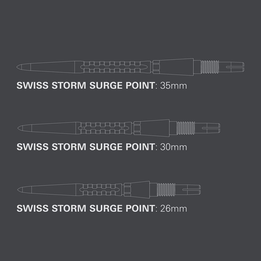 Vrhovi za steel strelice TARGET SP Swiss Storm Surge crni, 30mm - Slika 3