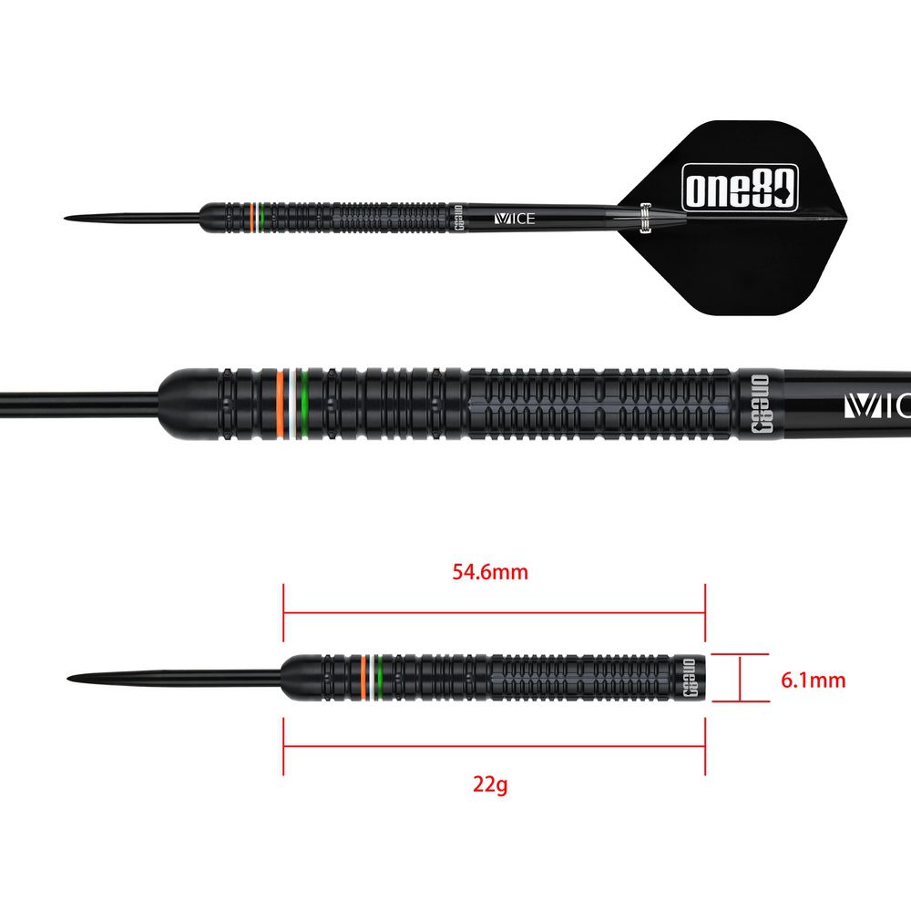Set strelica steel One80 Mahi Bosmia 22g, 90% wolfram - Slika 2