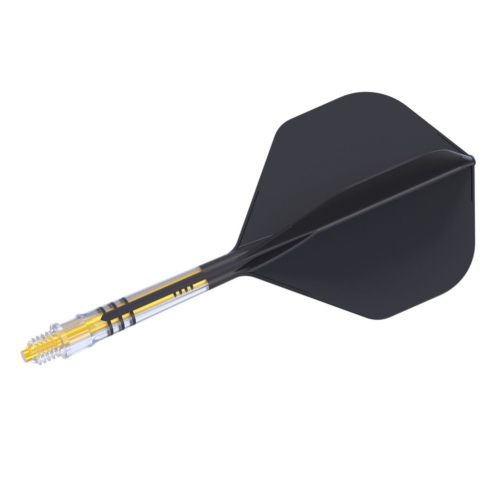 Pera i tela za strelice ROST T19 crno-žuta, Big Standard Wing pera, carbon tela veličina 4