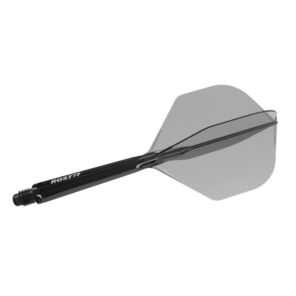 Pera i tela za strelice Cuesoul ROST 77 providno crna, Small Standard Wing pera i medium tela