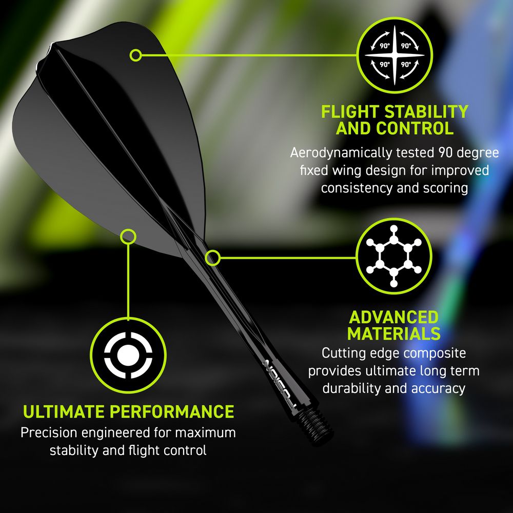 Integrisana pera i tela Winmau Fusion crna Arrow pera i medium tela - Slika 2