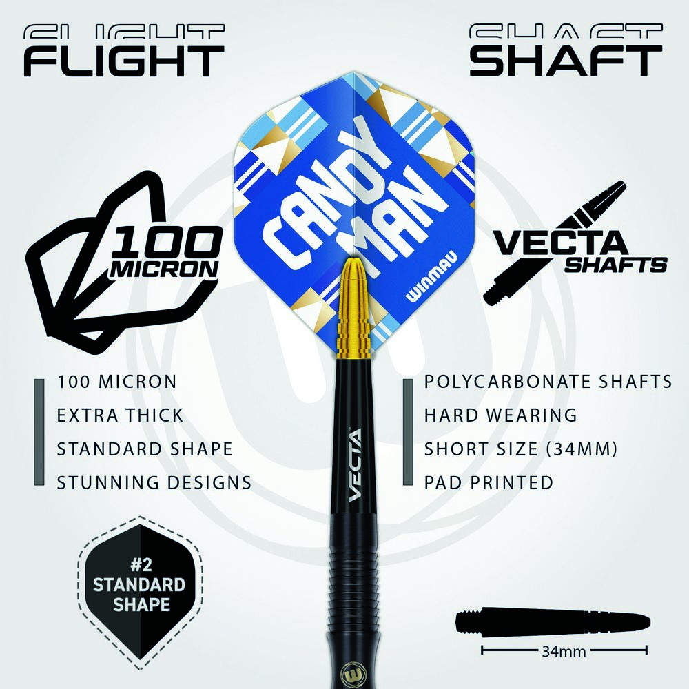Set strelica steel Winmau Rashad Sweeting 24g, 90% wolfram - Slika 6