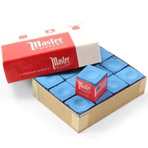 Bilijar kreda Master Sky Blue, 12kom.