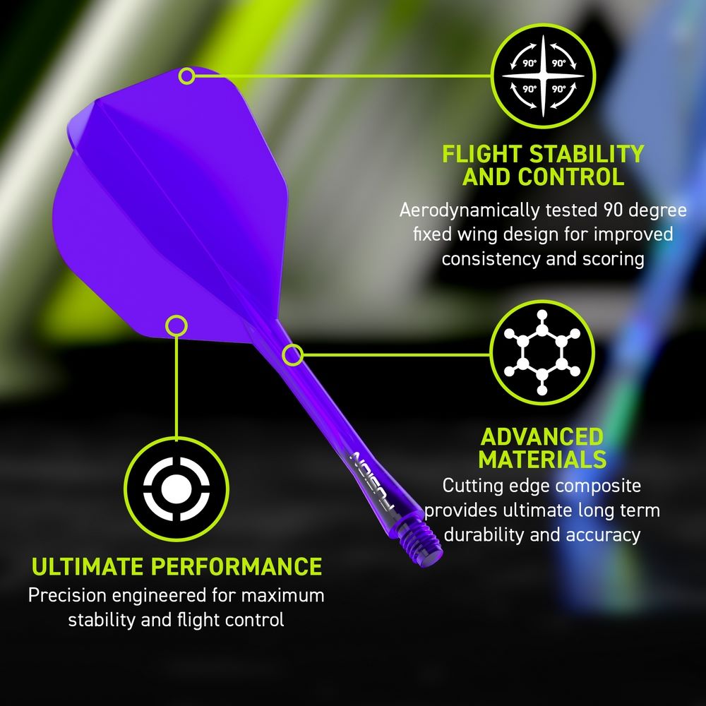 Integrisana pera i tela Winmau Fusion ljubičasta, No6 pero i intermediate telo - Slika 5