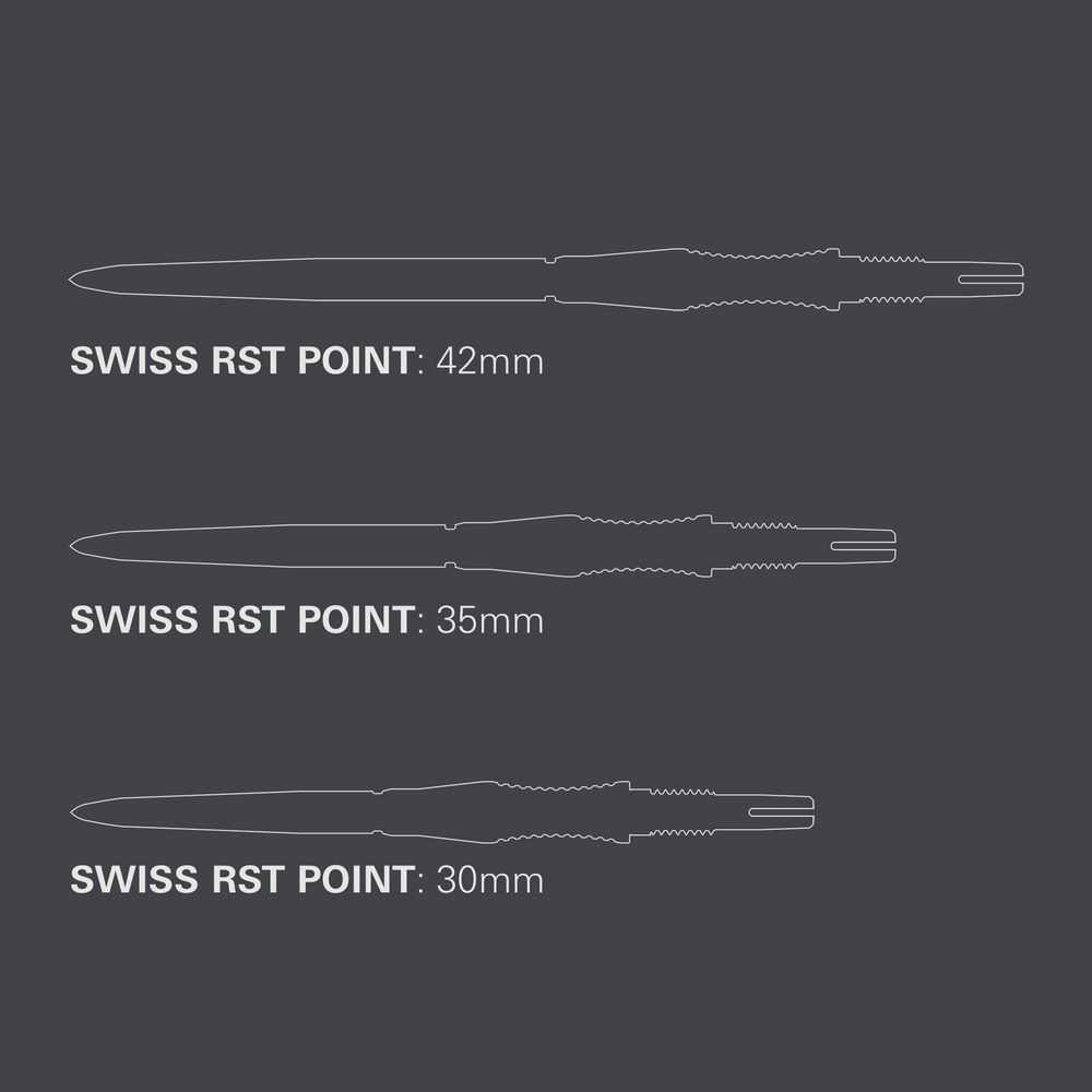 Vrhovi za strelice Target Swiss Storm RST srebrni 42mm 3kom - Slika 3