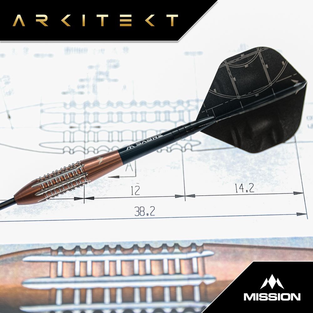 Set strelica steel Mission Arkitekt 23,5g bronz 90% wolfram - Slika 5