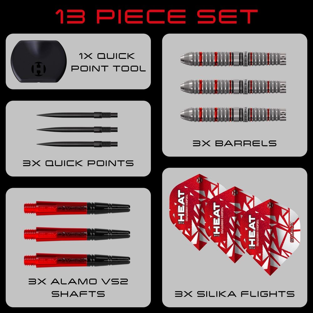 Set strelica steel Harrows Damon Heta Series 4 25g Quick Point 90% wolfram - Slika 8