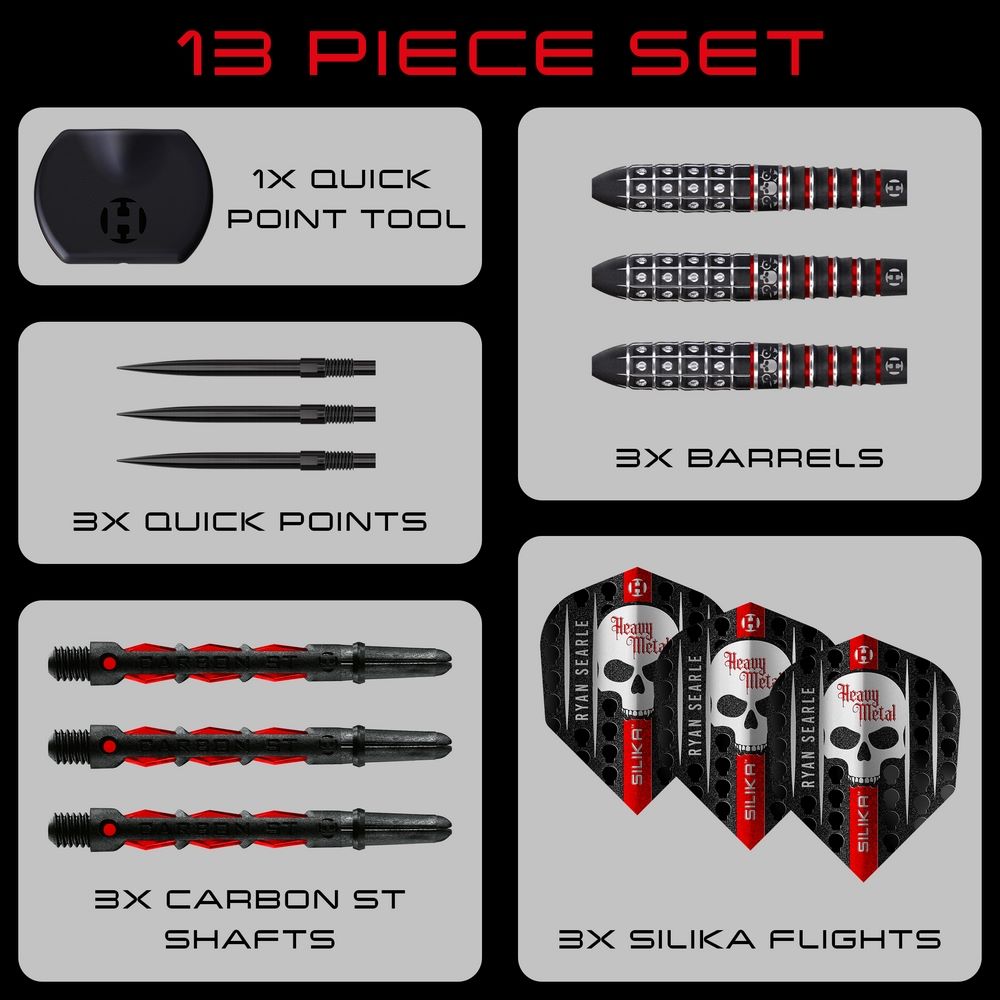 Set strelica steel Harrows Ryan Searle Series 3 30g Quick Point 90% wolfram - Slika 5
