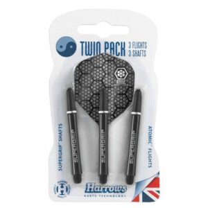 Set pikado tela+pera Harrows TWIN PACK crna