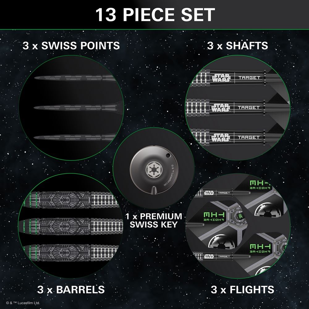 Set strelica steel STAR WARS TARGET Tie Fighter 23g SP, 90% wolfram - Slika 4