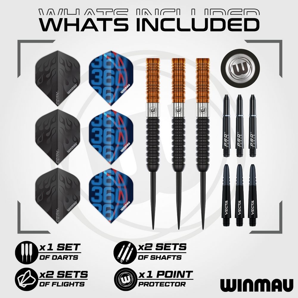Set strelica steel Winmau Team 360 Ben Townley 23g, 90% wolfram - Slika 4