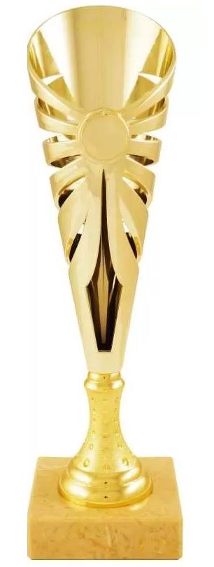 Pikado trofej, sportski dizajn 2, mermerno postolje, zlatne boje, visina 34,5 cm