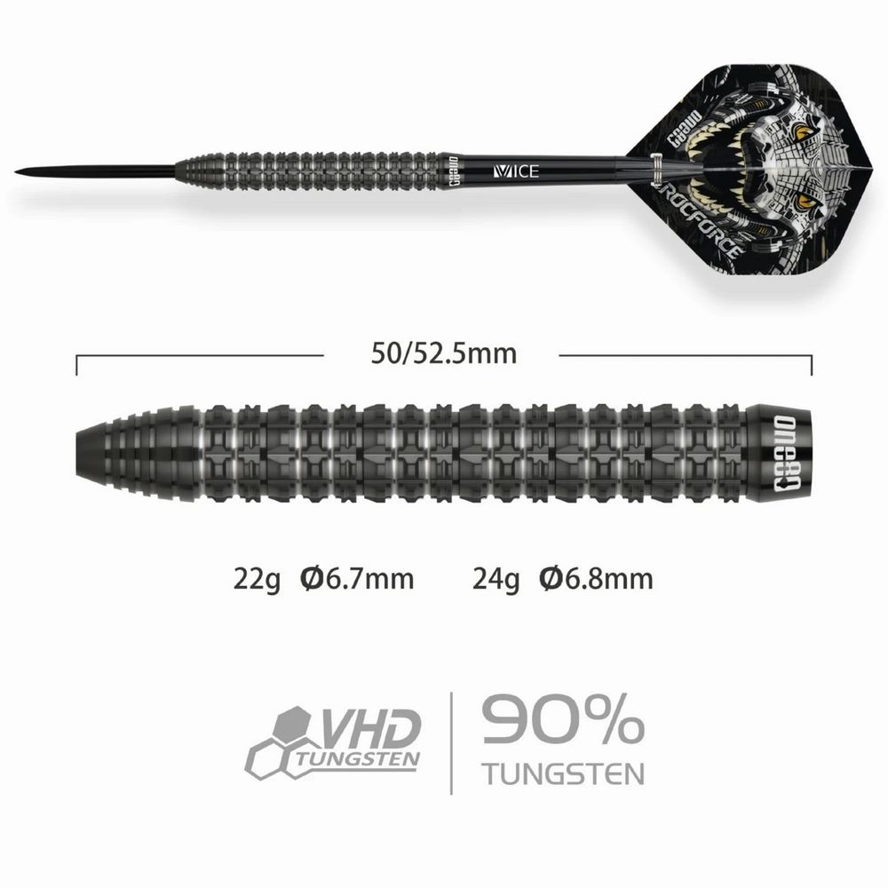 Set strelica steel One80 Crocforce CF1 24g 90% wolfram - Slika 3