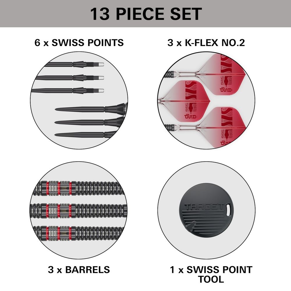 Set strelica steel Target Nathan Aspinall 95K 22g SP 95% wolfram - Slika 4