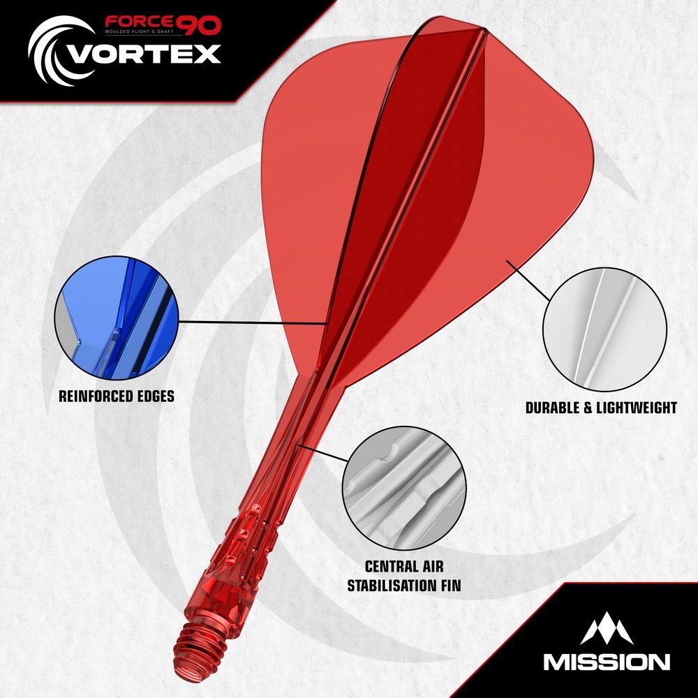 Pikado pera i tela Mission Force 90 Vortex bela, Kite pera i medium tela - Slika 6
