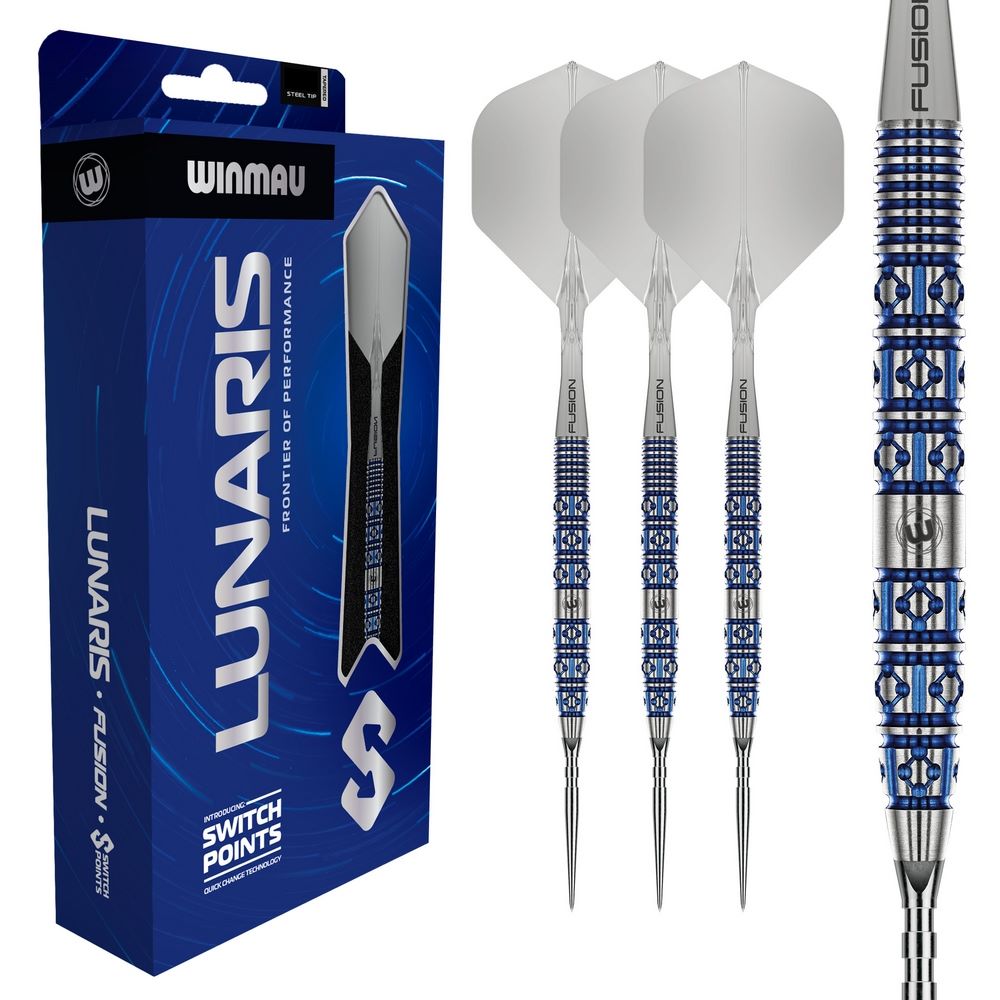 Set strelica steel Winmau Lunaris Tapered 24g SP 90% wolfram