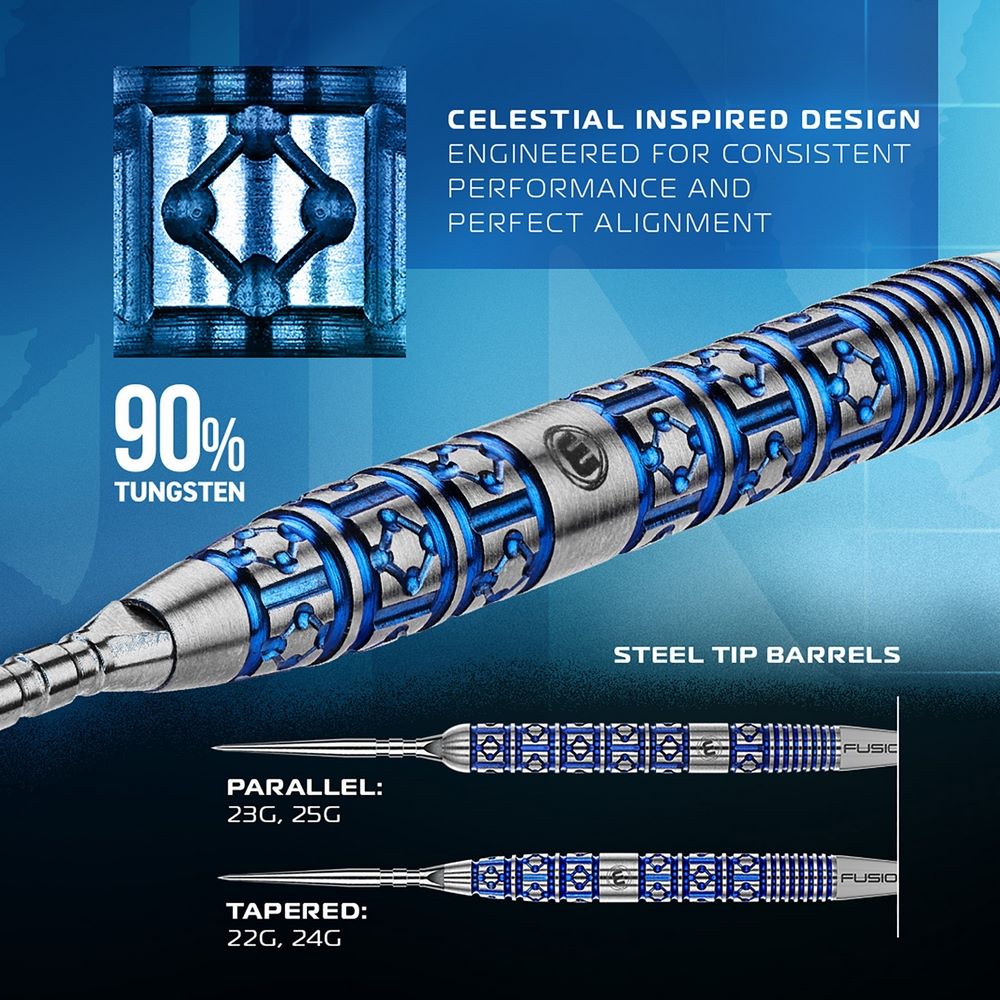 Set strelica steel Winmau Lunaris Tapered 24g SP 90% wolfram - Slika 8