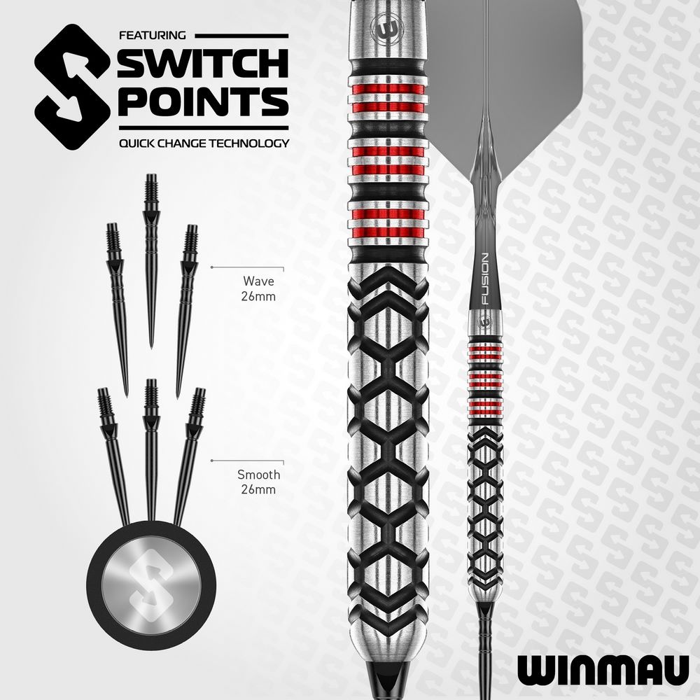 Set strelica steel Winmau Fornax Parallel 22g SP 90% wolfram - Slika 11