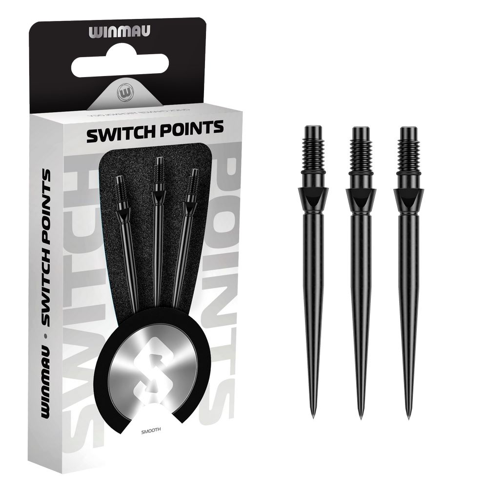Vrhovi za strelice Winmau Switch Point Smooth crni 26mm - Slika 2