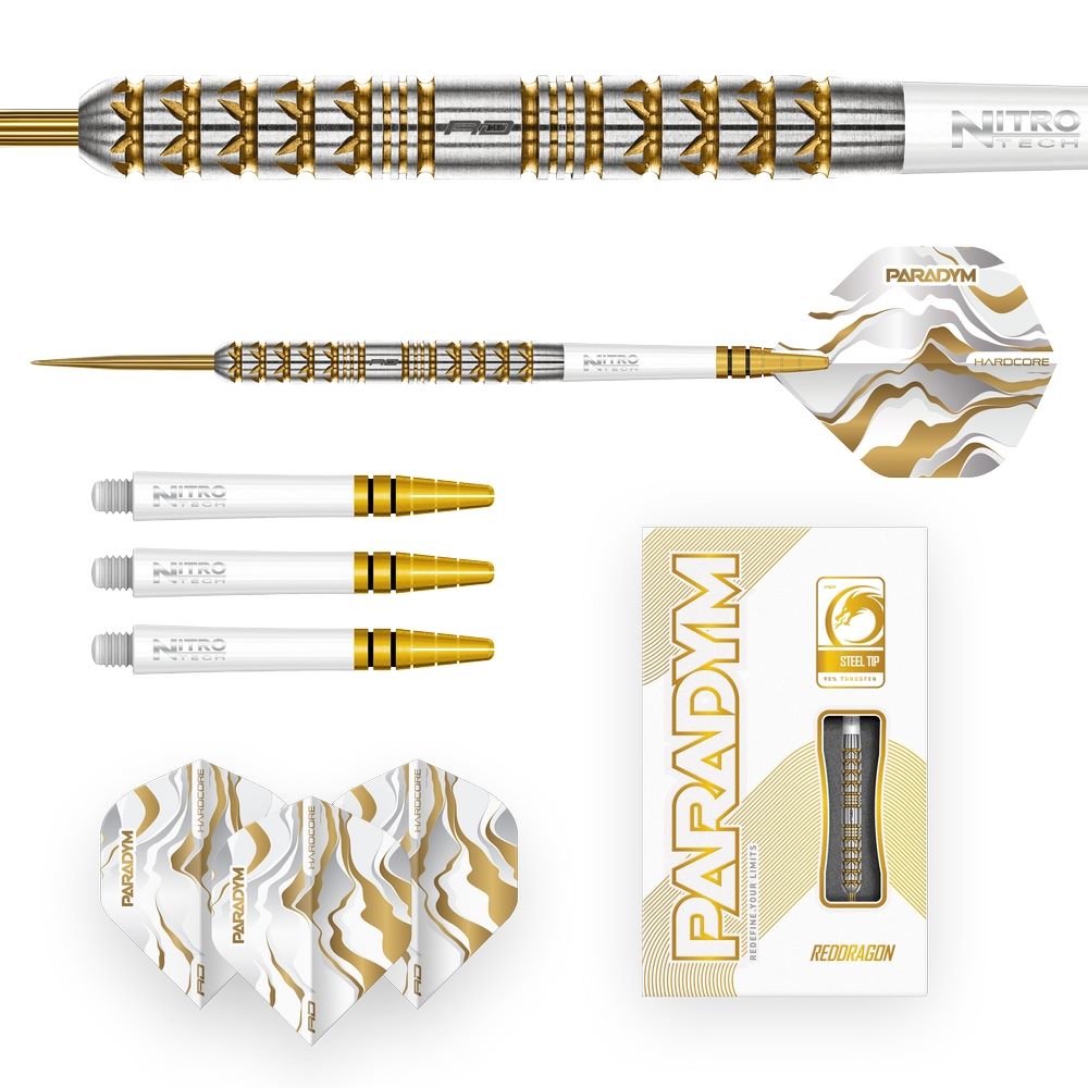 Set strelica steel Red Dragon Paradym Gold Parallel 22g 90% wolfram - Slika 4