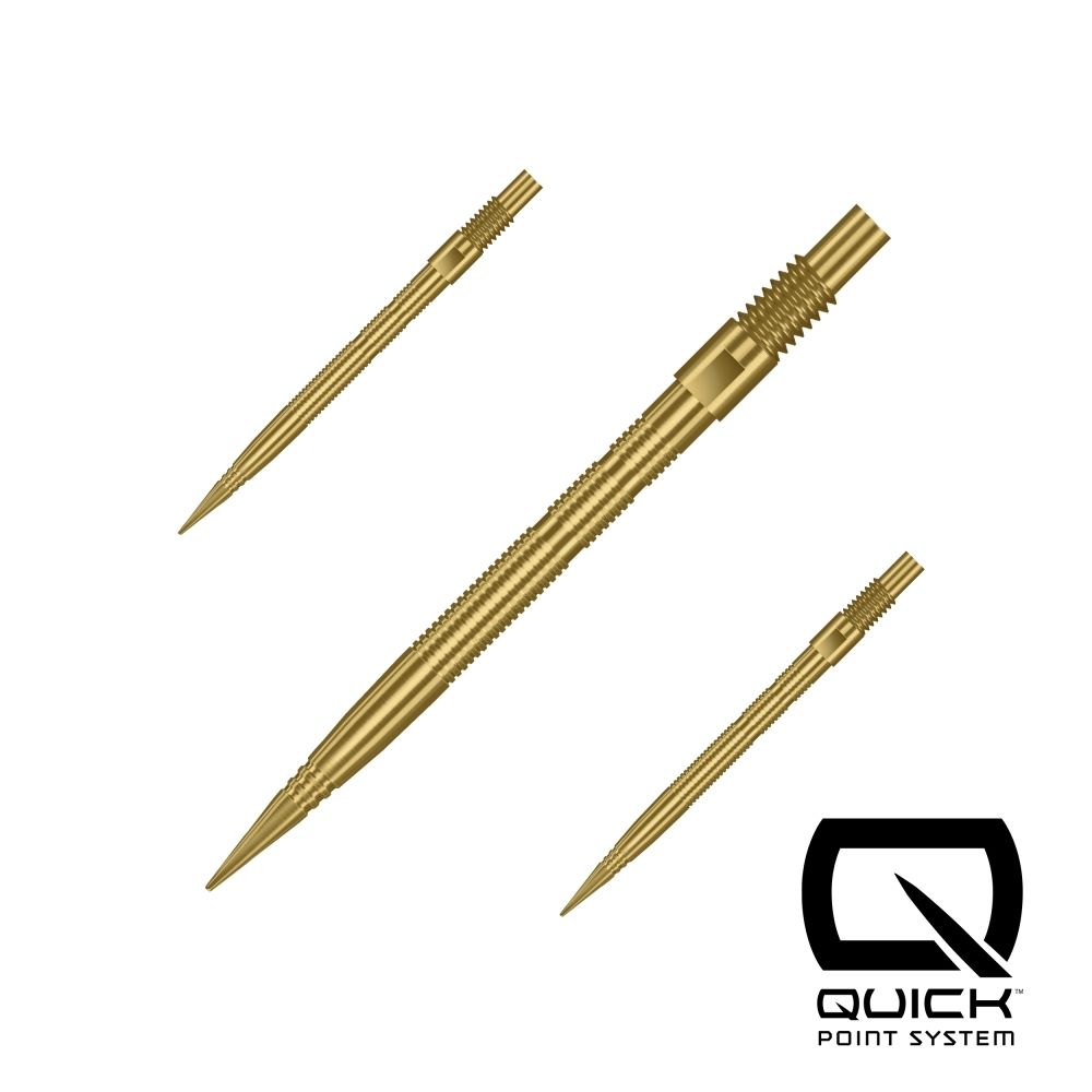 Vrhovi Harrows Quick Point Micro Grip zlatni, 30mm - 3kom