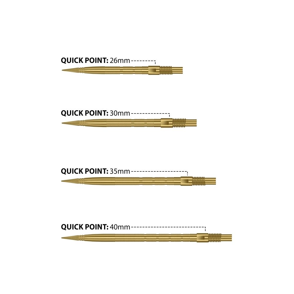Vrhovi Harrows Quick Point Micro Grip zlatni, 35mm - 3kom - Slika 5