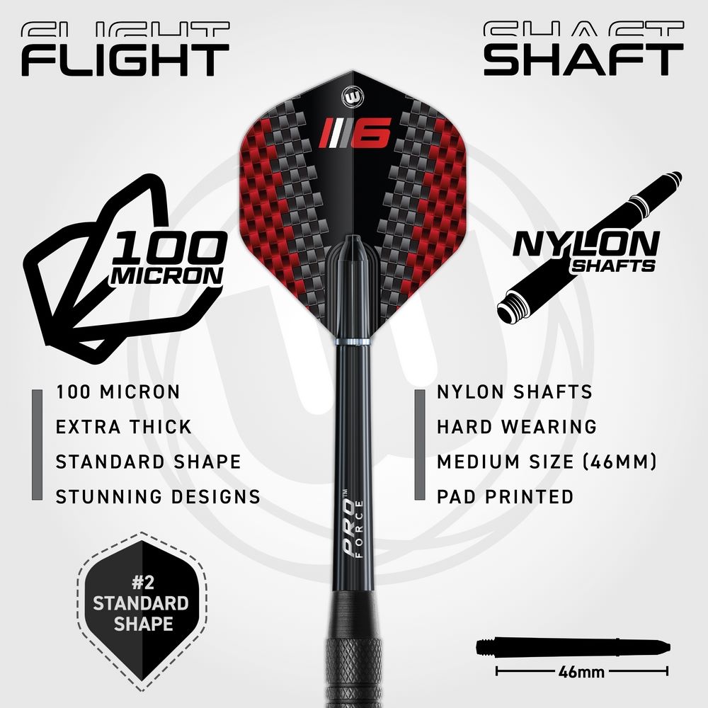 Kompletni pikado set Winmau tabla Blade 6,sivi okvir,2 seta strelica,linija i checkout karta - Slika 10