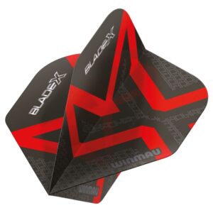 Pera za strelice Winmau Prism Delta Blade X crno-crvena