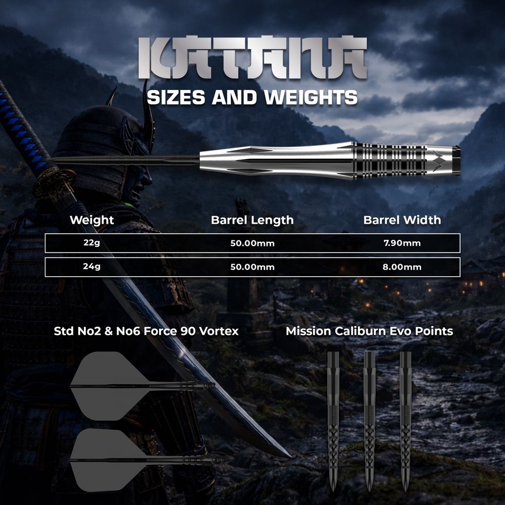 Set strelica steel Mission Katana 24g 95% wolfram - Slika 7