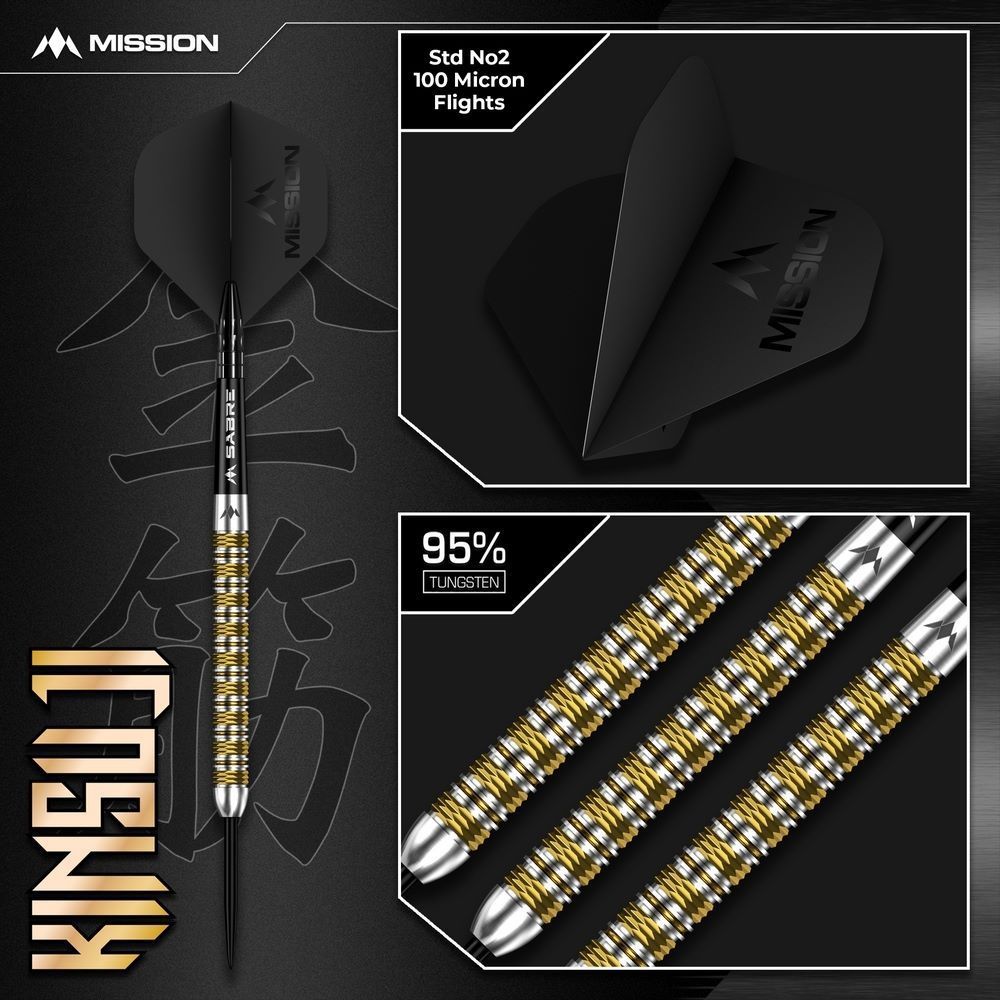 Set strelica steel Mission Kinsuji 26g 95% wolfram - Slika 7